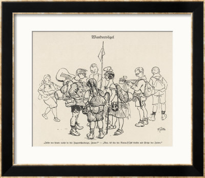 Wandervogel, Members Of A German Youth Club Gather Before Setting Out by H. Zille Pricing Limited Edition Print image