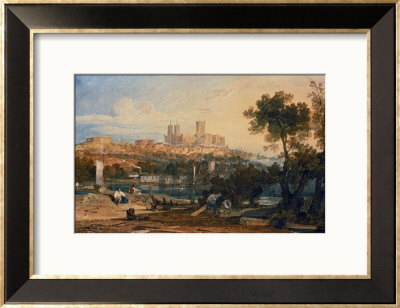 Lincoln Cathedral From The Holmes, Brayford Circa 1802-3 by William Turner Pricing Limited Edition Print image