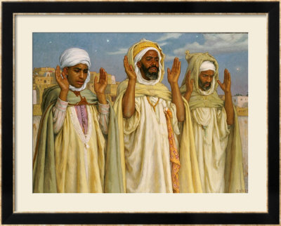 Prayers At L'aube, 1913 by Etienne Alphonse Dinet Pricing Limited Edition Print image