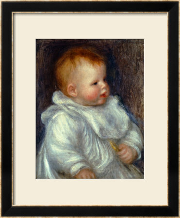 A Portrait Of Coco Against A Blue Background by Pierre-Auguste Renoir Pricing Limited Edition Print image