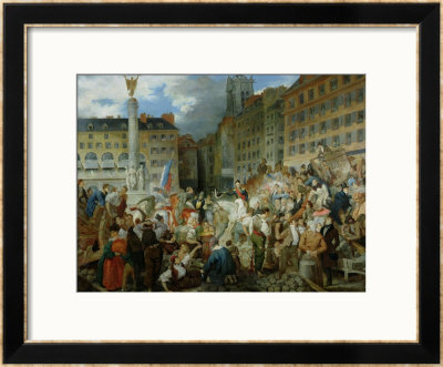 The Duke Of Orleans Crossing The Place Du Chatelet On 31St July 1830 by Prosper Lafaye Pricing Limited Edition Print image