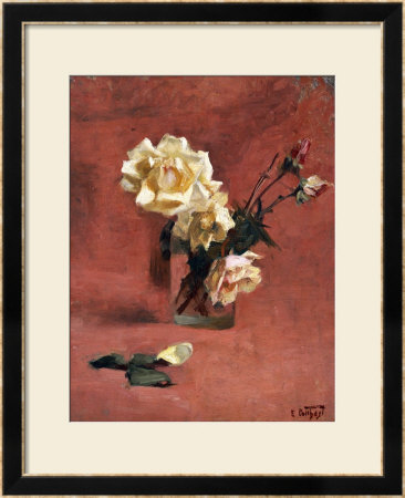 Still Life With Roses In A Glass by Edward Henry Potthast Pricing Limited Edition Print image