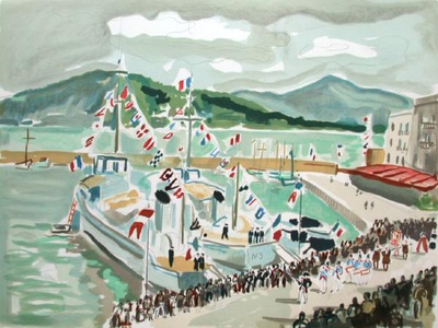 Bravade À Saint Tropez by Yves Brayer Pricing Limited Edition Print image