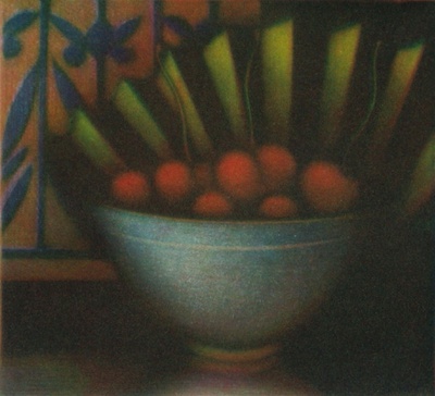 Cerises Et Eventail by Laurent Schkolnyk Pricing Limited Edition Print image