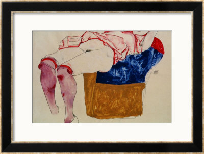 Reclining Woman With Mauve Stockings by Egon Schiele Pricing Limited Edition Print image