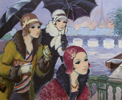 Elégantes Sur Les Quais by François Batet Pricing Limited Edition Print image