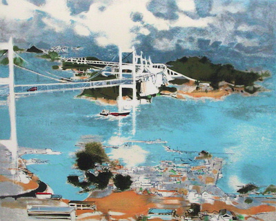 Le Pont Suspendu by Michel Rodde Pricing Limited Edition Print image