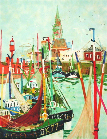 Dans Le Port De Dunkerque by Jacques Bouyssou Pricing Limited Edition Print image