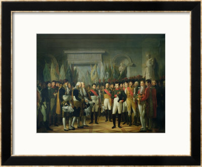 Napoleon I Receiving The Deputies Of The Conservative Senate At The Royal Palace In Berlin by Rene Theodore Berthon Pricing Limited Edition Print image