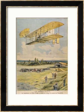 Wilbur Wright Demonstrates His Flying Machine Over The Racecourse by Paul Dufresne Pricing Limited Edition Print image