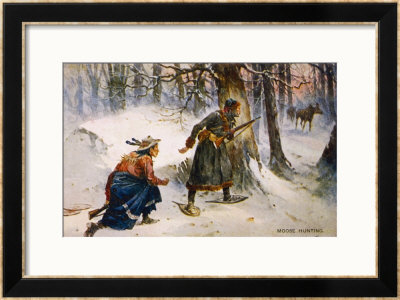 Hunter And Native Tracker Canada by Frank Feller Pricing Limited Edition Print image