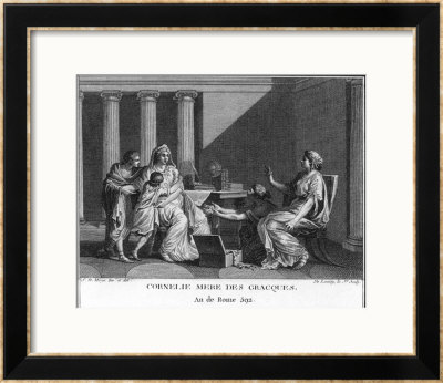 Cornelia Mother Of The Gracchi Who When Asked By An Inquisitive Visitor by Augustyn Mirys Pricing Limited Edition Print image