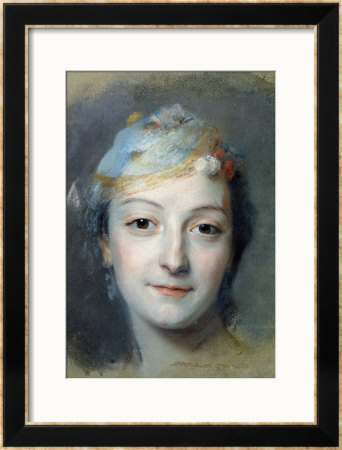 Portrait Of Marie Fel 1757 by Maurice Quentin De La Tour Pricing Limited Edition Print image