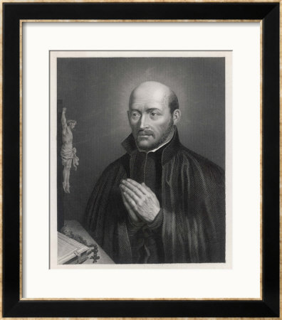 Ignatius Loyola Spanish Saint Founder Of Society Of Jesus (Jesuits) In An Attitude Of Prayer by C. Holl Pricing Limited Edition Print image
