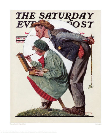 Hayseed Critic by Norman Rockwell Pricing Limited Edition Print image