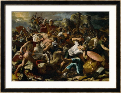 Joshua's Victory Over The Amorites, 1624 by Nicolas Poussin Pricing Limited Edition Print image