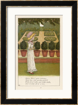 Mary Mary Quite Contrary How Does Your Garden Grow? by Kate Greenaway Pricing Limited Edition Print image