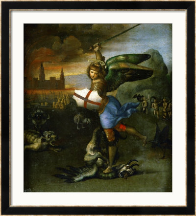 Saint Michael, Painted For Guidobaldo Montefeltro, Duke Of Urbino by Raphael Pricing Limited Edition Print image