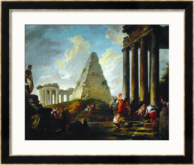 Alexander The Great Before The Tomb Of Achilles, 1755-1757 by Hubert Robert Pricing Limited Edition Print image