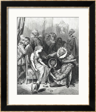 Cinderella And The Glass Slipper, Illustration From Les Contes De Perrault by Gustave Doré Pricing Limited Edition Print image