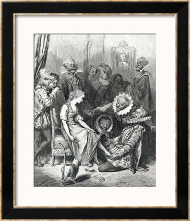 Cinderella And The Glass Slipper, Illustration From Les Contes De Perrault by Gustave Dore Pricing Limited Edition Print image