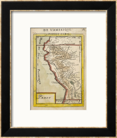 Peru, A Map Showing A Coastal Part Of South America On The South Pacific by Alain Manesson Maller Pricing Limited Edition Print image