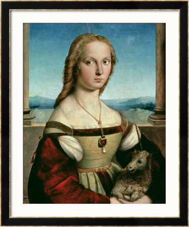 Portrait Of A Young Woman With A Unicorn, Circa 1505-6 by Raphael Pricing Limited Edition Print image