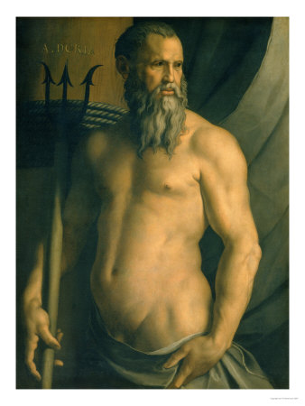 Portrait Of Andrea Doria Dressed As Neptune, Brera Gallery, Milan by Agnolo Bronzino Pricing Limited Edition Print image