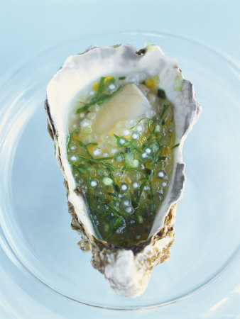 A Marinated Oyster On A Glass Plate by Bernhard Winkelmann Pricing Limited Edition Print image