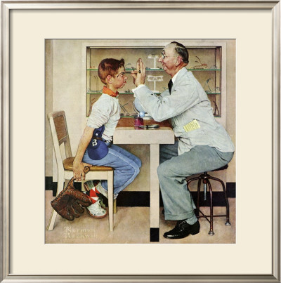 Optometrist by Norman Rockwell Pricing Limited Edition Print image