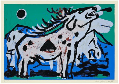 Großer Hirsch Xi by A. R. Penck Pricing Limited Edition Print image