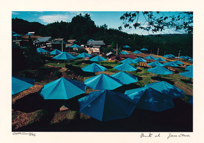 Jinba Blue Umbrellas by Christo Pricing Limited Edition Print image