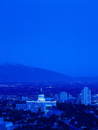 Capitol Hill & At Night, Salt Lake City, Ut by John Coletti Pricing Limited Edition Print image