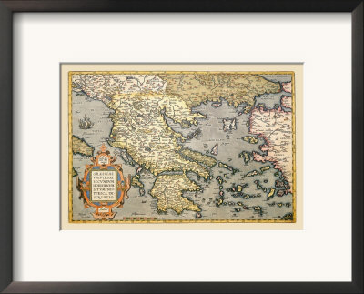 Map Of Greece by Abraham Ortelius Pricing Limited Edition Print image