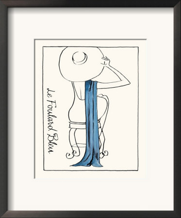 Le Foulard Bleu by Olivia Bergman Pricing Limited Edition Print image