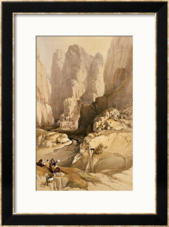 Entrance To Petra, March 10Th 1839, Plate 98 From Volume Iii Of The Holy Land by David Roberts Pricing Limited Edition Print image