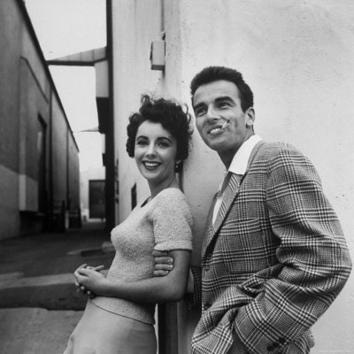 Elizabeth Taylor And Montgomery Clift Posing Together Outside At Paramount Studios by Peter Stackpole Pricing Limited Edition Print image