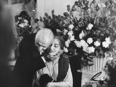 Maria Callas With Husband Giovanni B. Meneghini In Dressing Room Of The Metropolitan Opera House by Gordon Parks Pricing Limited Edition Print image