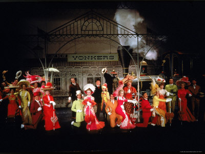 Cast During Performance Of The Musical Hello Dolly by Mark Kauffman Pricing Limited Edition Print image