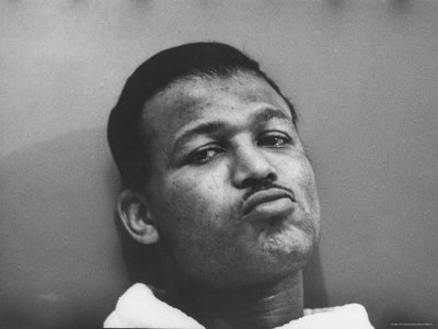 Boxer Sugar Ray Robinson Sitting In His Dressing Room Before A Fight by Grey Villet Pricing Limited Edition Print image