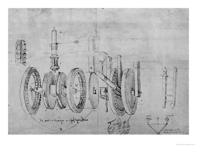 Studies Of Toothed Gears And For A Hygometer, Codex Atlanticus, 1478-1518 by Leonardo Da Vinci Pricing Limited Edition Print image