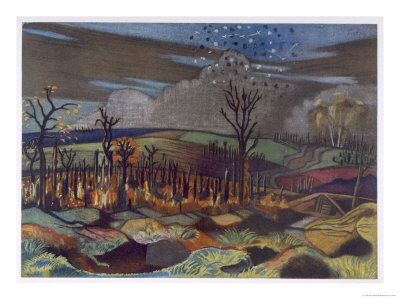 Air Fight At Wytschaete, British Artists At The Front, Continuation Of The Western Front, C.1918 by Paul Nash Pricing Limited Edition Print image