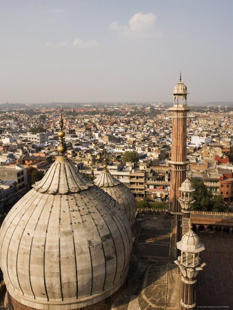 Old Delhi From Minaret At The Jama Masjid Mosque by Gavin Gough Pricing Limited Edition Print image