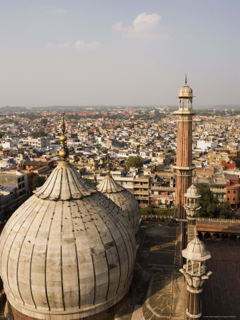 Old Delhi From Minaret At The Jama Masjid Mosque by Gavin Gough Pricing Limited Edition Print image