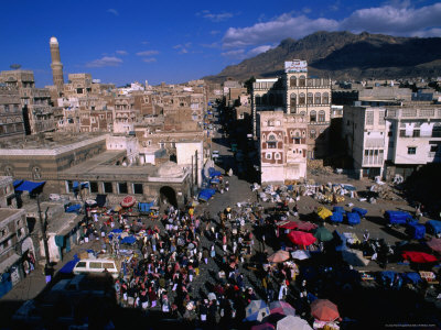 Souq Al-Milh, Market Place, San'a, Yemen by Chris Mellor Pricing Limited Edition Print image