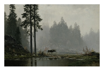 Autumn Fog (Oil On Canvas) by Ludvig Skramstad Pricing Limited Edition Print image
