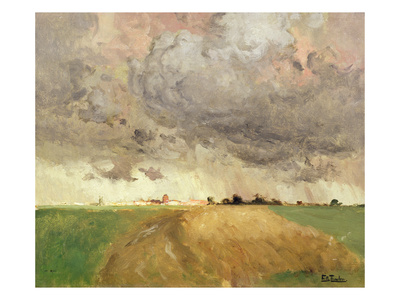 Storm In Delft (Oil On Canvas) by Fritz Thaulow Pricing Limited Edition Print image