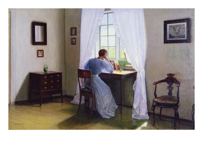 Woman In Front Of The Window, 1899 (Oil On Canvas) by Lars Jorde Pricing Limited Edition Print image