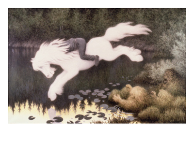Nokken, 1890 (Coloured Pencil On Paper by Theodor Severin Kittelsen Pricing Limited Edition Print image
