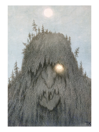 Forest Troll, 1906 (Crayon And Wash On Paper) by Theodor Severin Kittelsen Pricing Limited Edition Print image